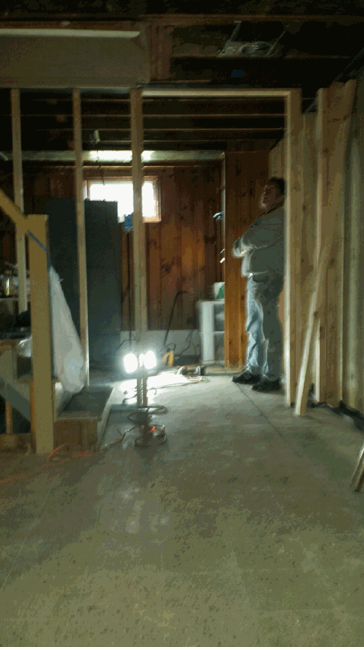 Basement renovation, before
