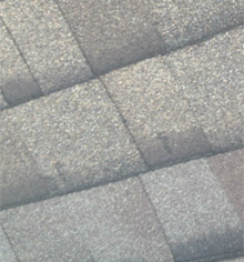 Shingle roof repair, after